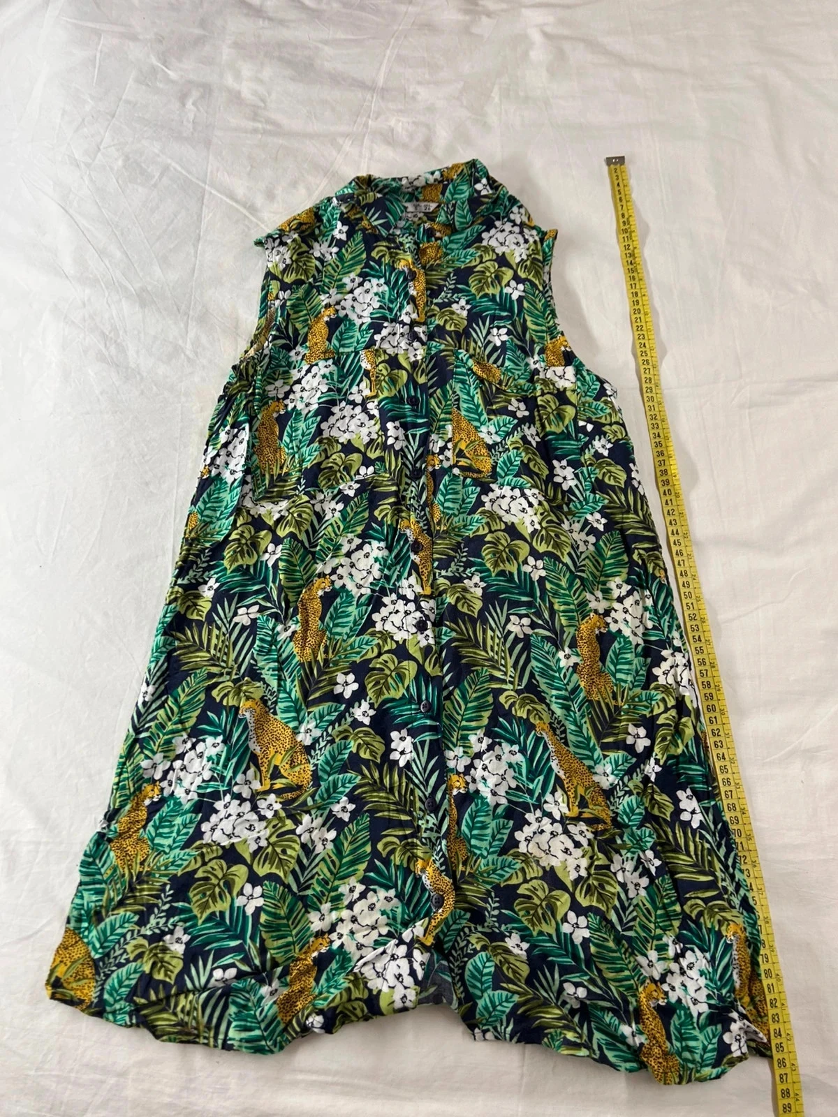 Vintage green patterned lefties maxi dress – photo 2